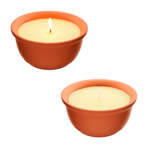 HOME CREATION® - Vela de citronela en terracota