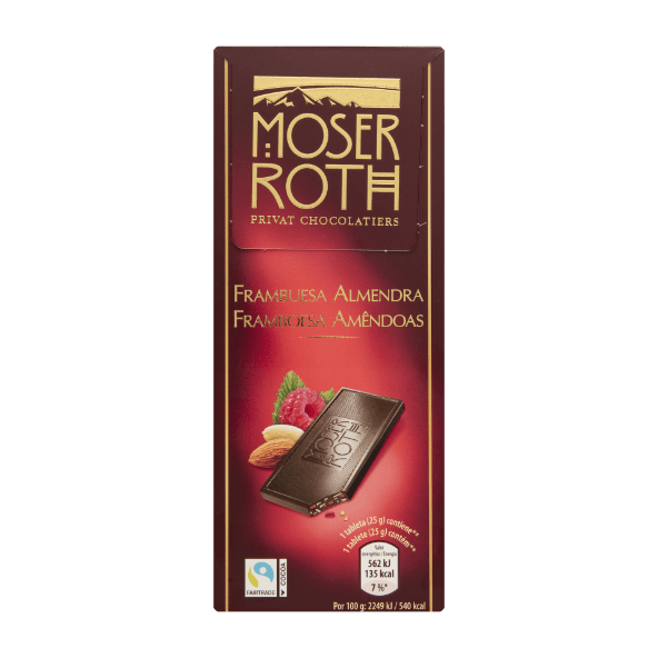 MOSER ROTH® - Chocolate negro con  frambuesa y almendras