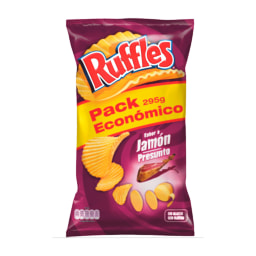 RUFFLES® Patatas onduladas sabor jamón