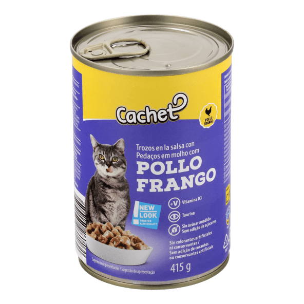CACHET® - Comida en salsa para gatos de pollo y pavo 415g