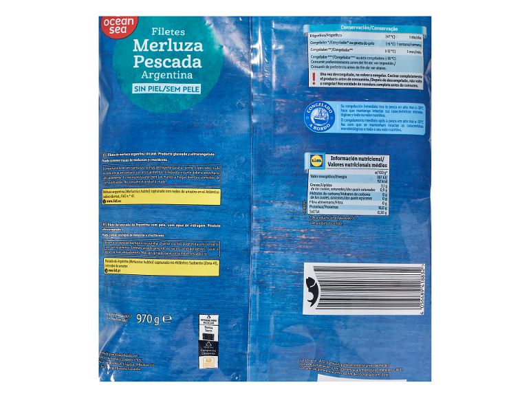 Filetes de merluza argentina
