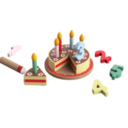 Set de tarta de cumpleaños de madera