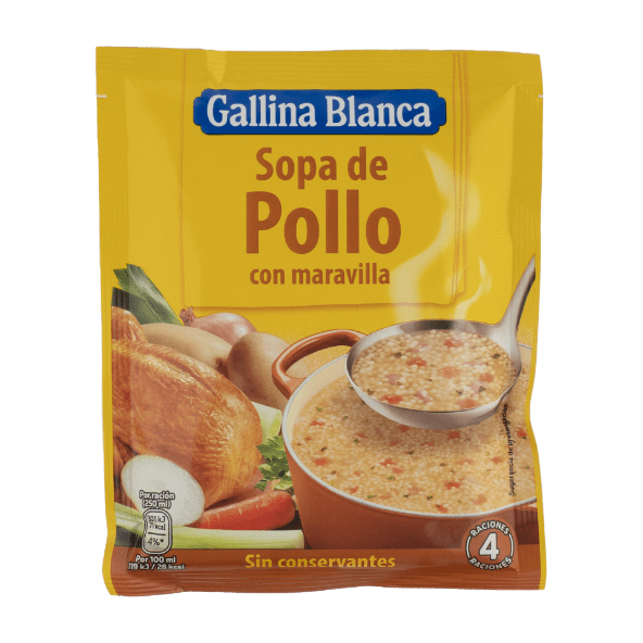 GALLINA BLANCA® - Sopa deshidratada de pollo con maravilla