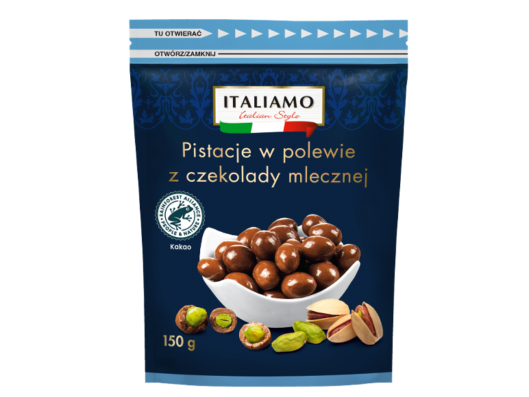 Pistachos recubiertos de chocolate