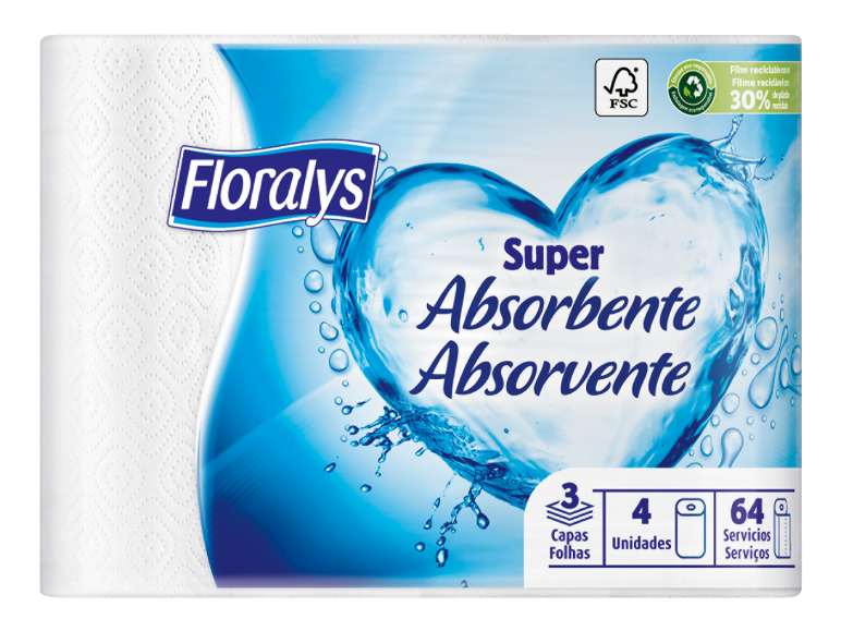 Papel de cocina super absorbente