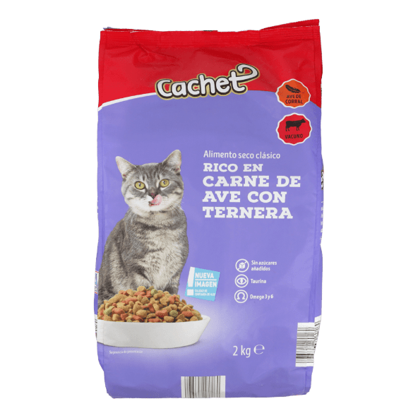CACHET® - Pienso para gatos  original con ave y ternera