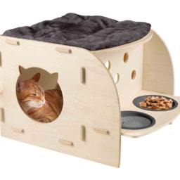 Casa de madera para gatos