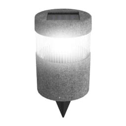 Lámpara solar LED efecto piedra cuadrada
