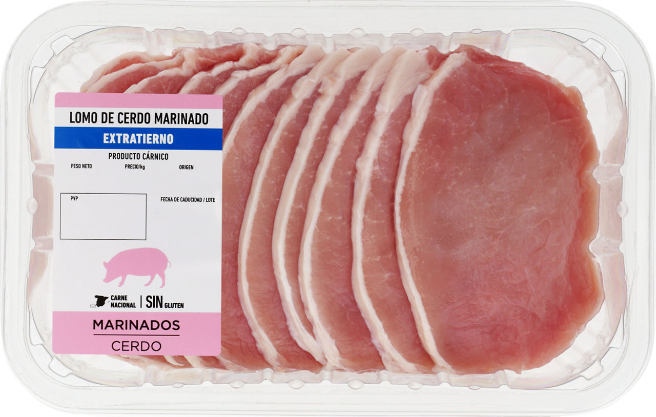 Filetes de lomo de cerdo extratiernos
