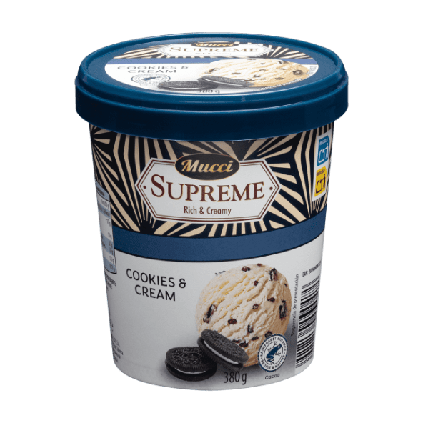 MUCCI® - Tarrina cookies & cream