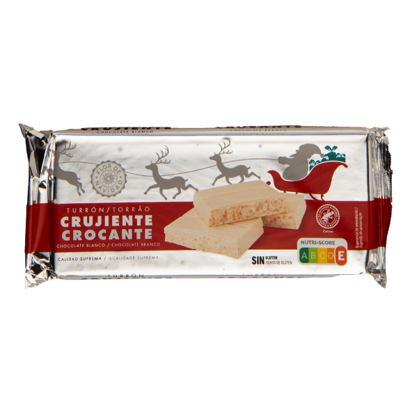 FLOR DE NAVIDAD® - Turrón crujiente de chocolate blanco