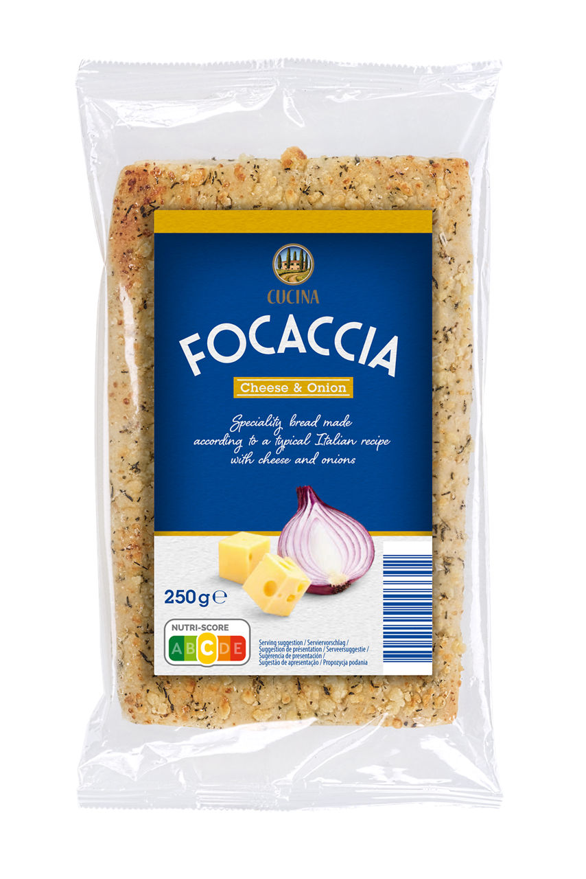 CUCINA® - Focaccia con queso y cebolla