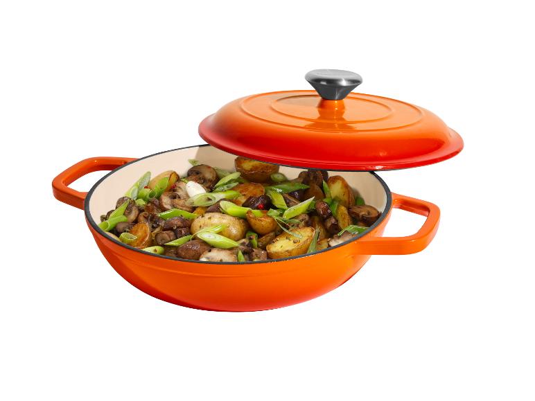 Sartén con tapa de hierro fundido, 25 cm