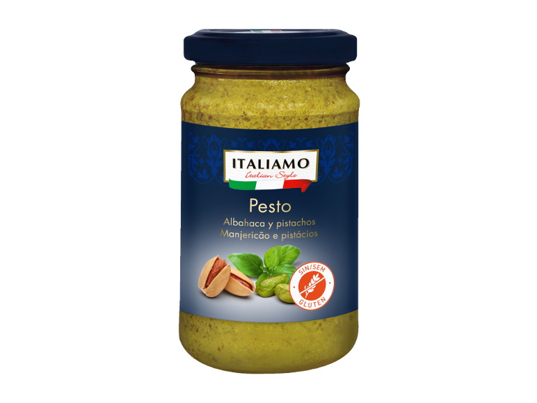 Pesto de pistacho y albahaca