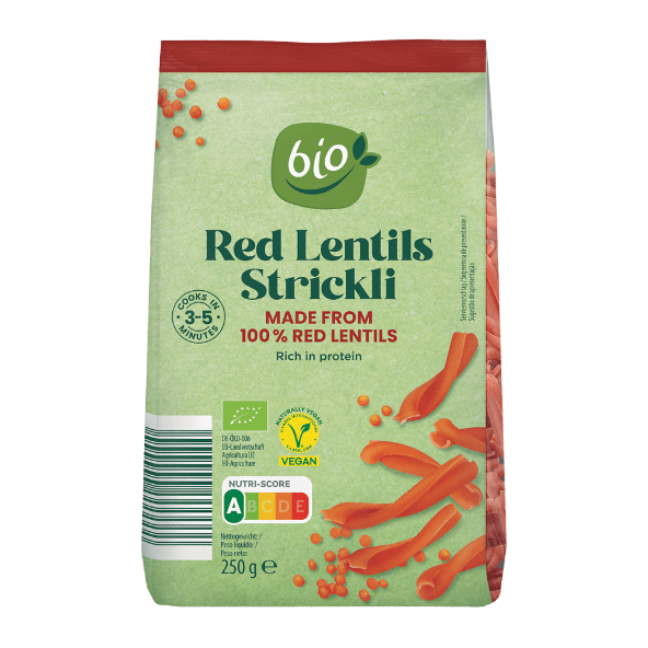 BIO® - Fusilli de lentejas rojas ecológicas