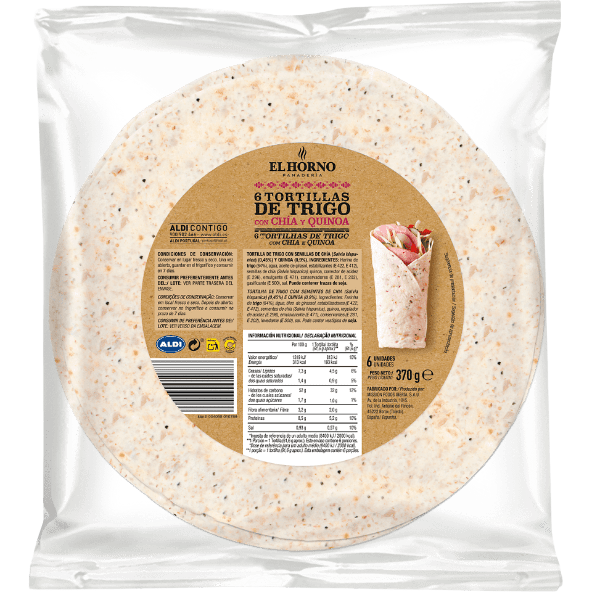 EL HORNO® - Tortillas de trigo con chía y quinoa