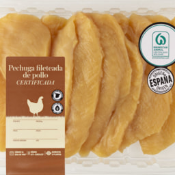 Filetes de pechuga de pollo certificado