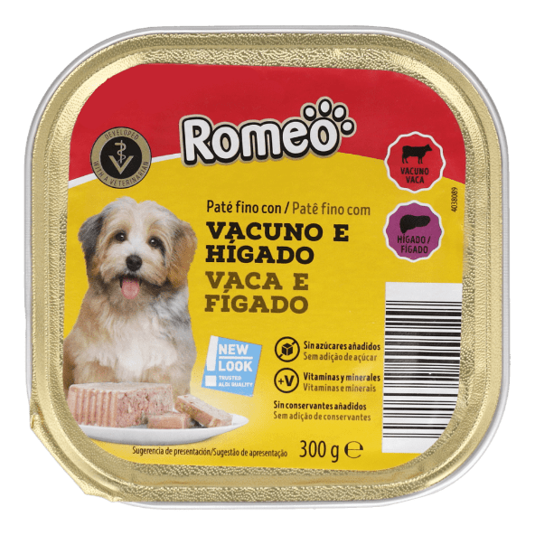 ROMEO® - Paté con buey e hígado para perros