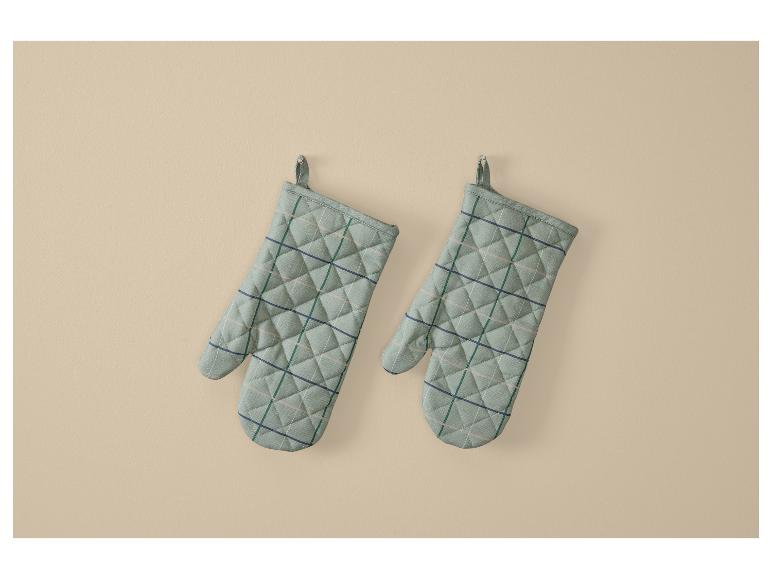 Juego de manopla de horno y agarradera / Juego de manoplas de horno, 2 piezas.