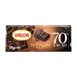 VALOR® - Tableta de chocolate negro 70% con pepitas de cacao