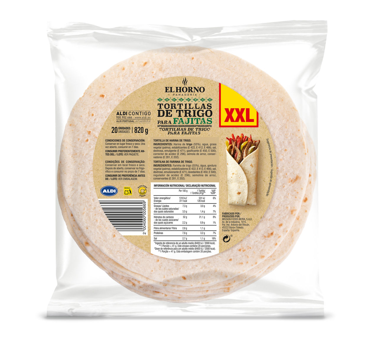 EL HORNO® - Tortillas de trigo XXL
