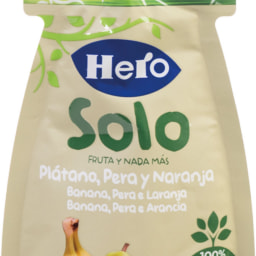 HERO® - Bolsita de plátano, pera y naranja ecológicos