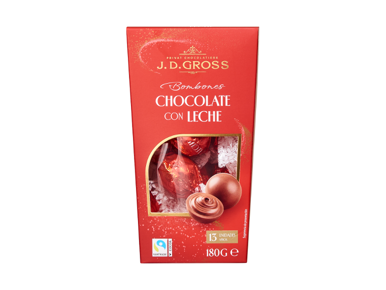 Bombones de chocolate con leche