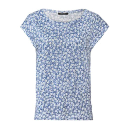Camiseta de lino con estampado para mujer