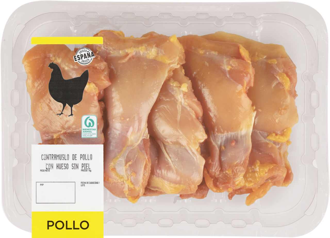 Contramuslo de pollo sin piel