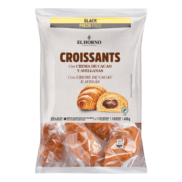 EL HORNO® - Croissant relleno de crema de cacao y avellanas