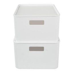 W5 - Cajas con tapa, 35x26x15 cm, Aprox. 10,4 L.