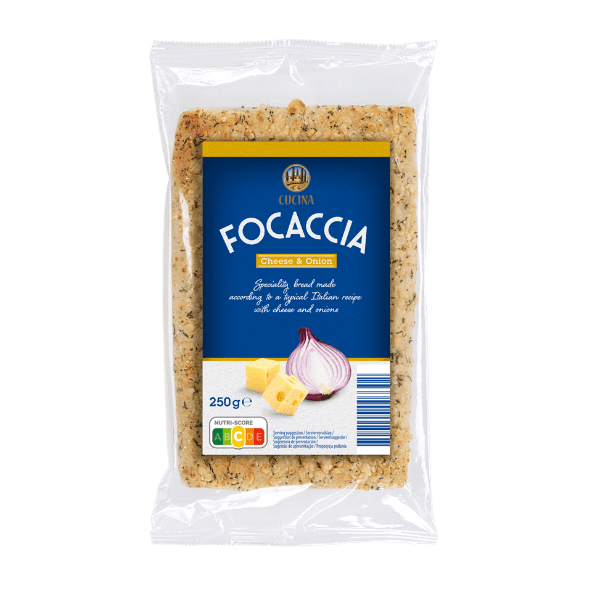 CUCINA® - Focaccia de queso y cebolla