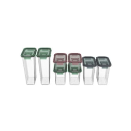 SILVERCREST® - Juego de botes de almacenamiento, 8 unidades.