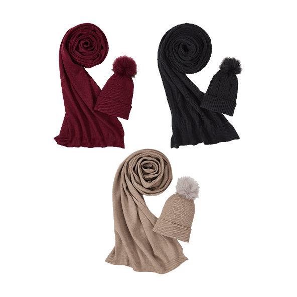 UP2FASHION® - Conjunto de gorro y bufanda