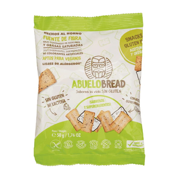 ABUELO BREAD® Snacks de aceitunas y orégano