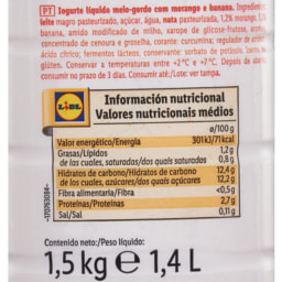 MILBONA - Frutas bebible de fresa y plátano