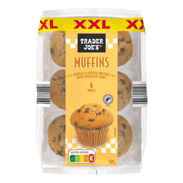 TRADER JOE'S® - Muffins XXL sabor vainilla con chips de chocolate