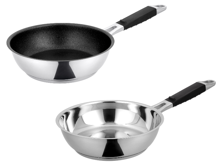 SILVERCREST® - Sartén de acero inoxidable, 20 cm/ 24 cm