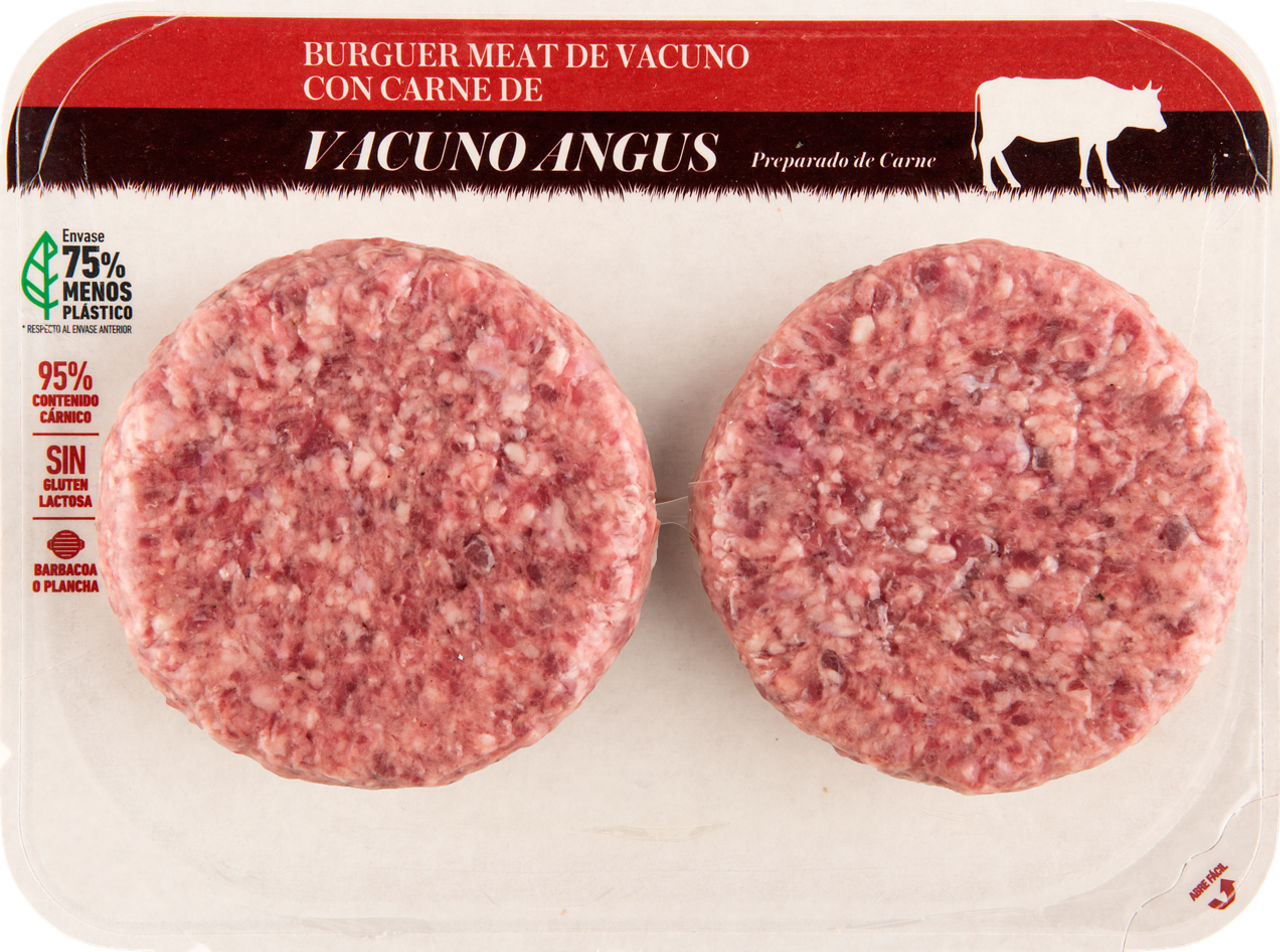 Burger meat de vacuno angus