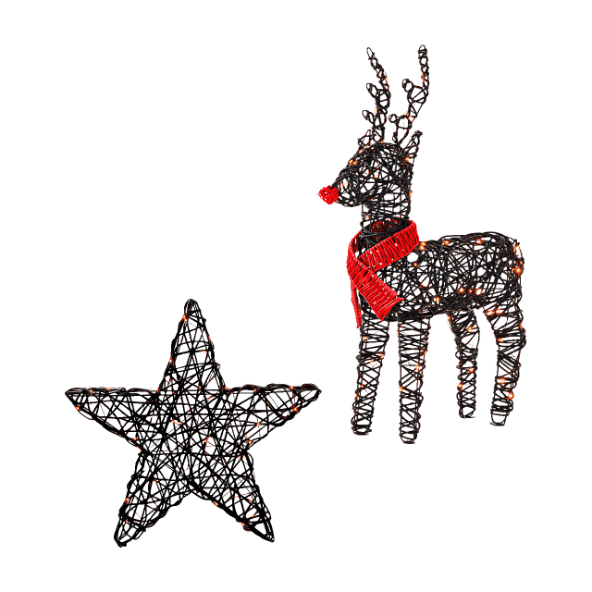 HOME CREATION® - Figura LED de ratán