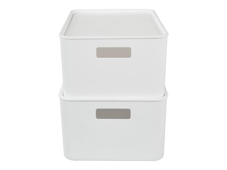 W5 - Cajas con tapa, 35x26x15 cm, Aprox. 10,4 L.