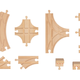 LUPILU® - Set de vías de tren de madera