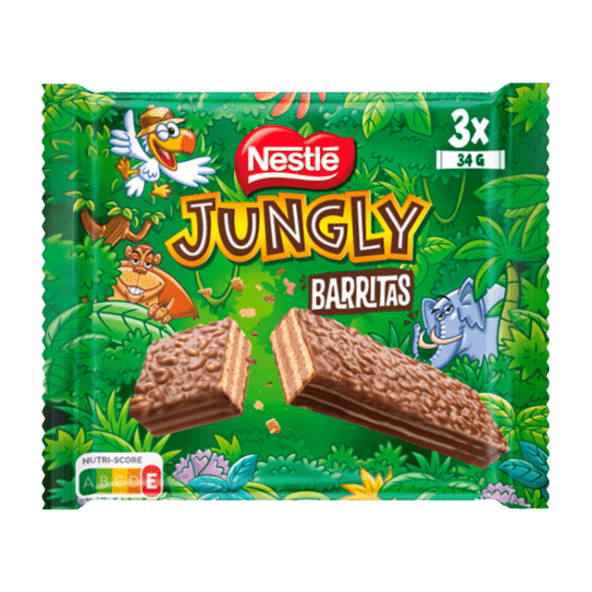 NESTLÉ® - Barritas de barquillo y chocolate Jungly