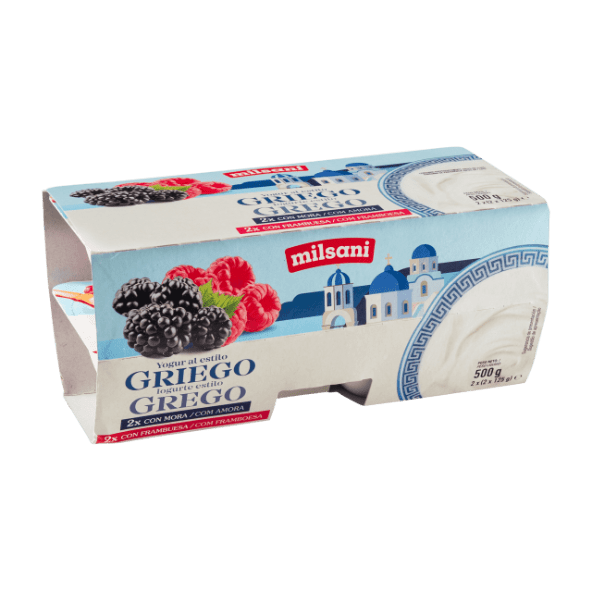 MILSANI® - Yogur al estilo griego con frambuesa o mora