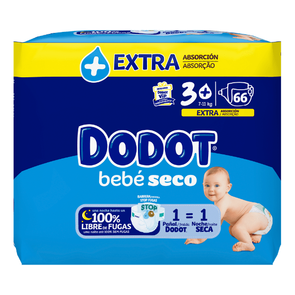 DODOT® - Pañales bebé seco talla 3 Dodot