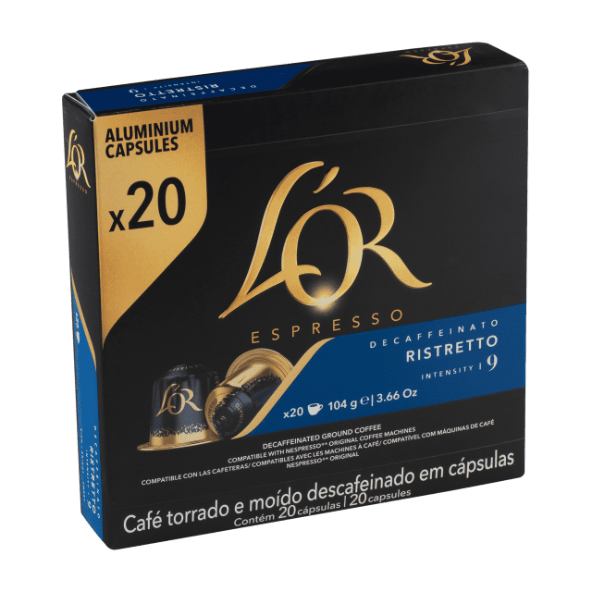 L'OR® - Cápsulas de café Ristretto descafeinado