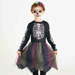 Disfraz infantil de esqueleto mexicano