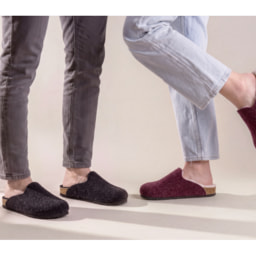 ESMARA® - Zueco de fieltro con plantilla anatómica para mujer.