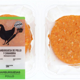 Hamburguesa de pollo y zanahoria