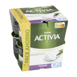 DANONE - ACTIVIA® Yogur con probióticos 0% natural